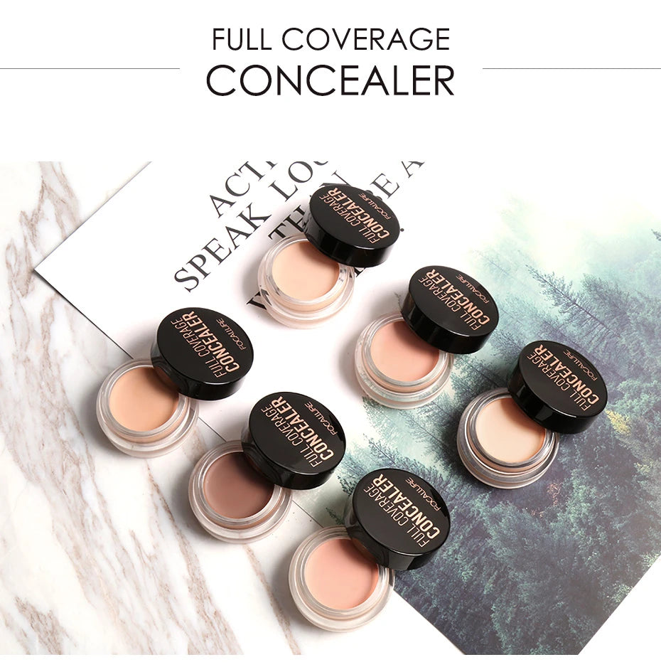 FOCALLURE Waterproof Full Coverage Concealer Cream Long-lasting Oil-control Moisturizing Lightweight Foundation Makeup Cosmetics