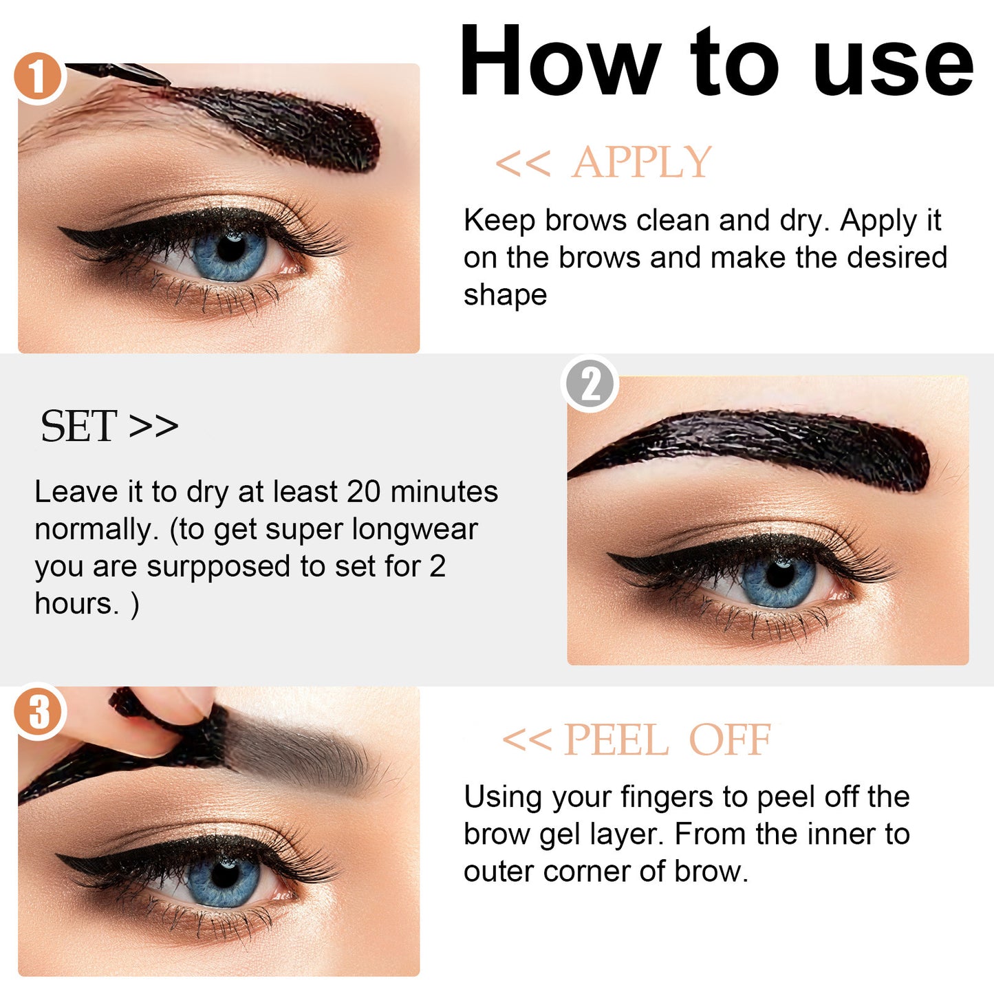 Sweatproof Peel Eyebrow Cream