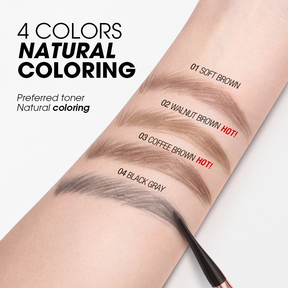 O.TWO.O Machete Eyebrow Pencil Waterproof Natural Long Lasting Smooth Fill Fluff Blendable High Pigment Brow Pencil Eye Makeup