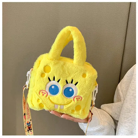 Kawaii Sanrio Plush Bag Kuromi Melody Cinnamoroll Cartoon Anime Handbag Crossbody Cosmetic Travel Storage Bags Women Girls Gifts