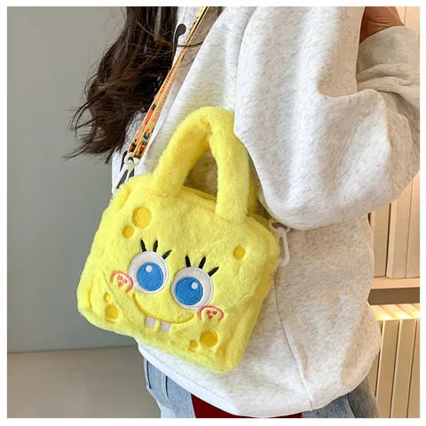 Kawaii Sanrio Plush Bag Kuromi Melody Cinnamoroll Cartoon Anime Handbag Crossbody Cosmetic Travel Storage Bags Women Girls Gifts