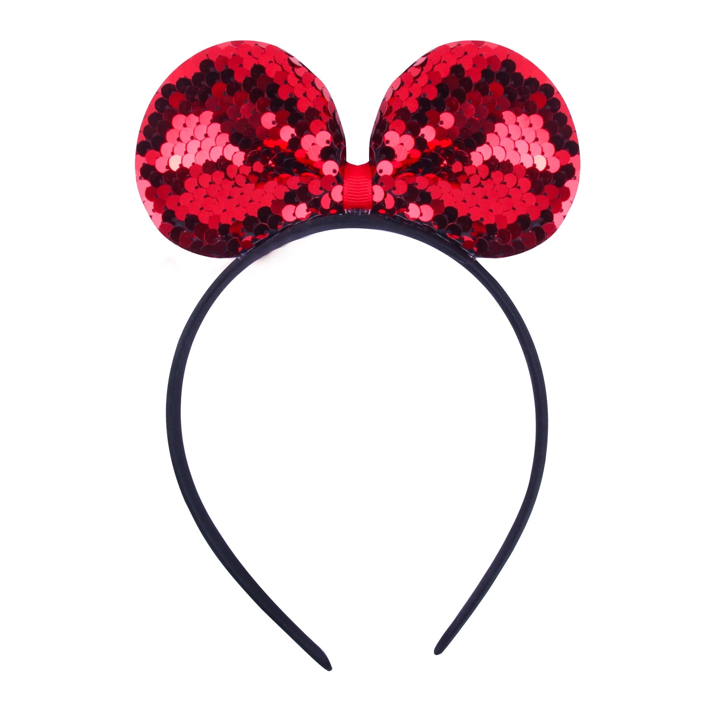 Girls Sequins Bowknot Crown Headbands Sparkly Bling Kids Hair Hoop Sequins Reversible Hairband for Birthday Party Supplies
