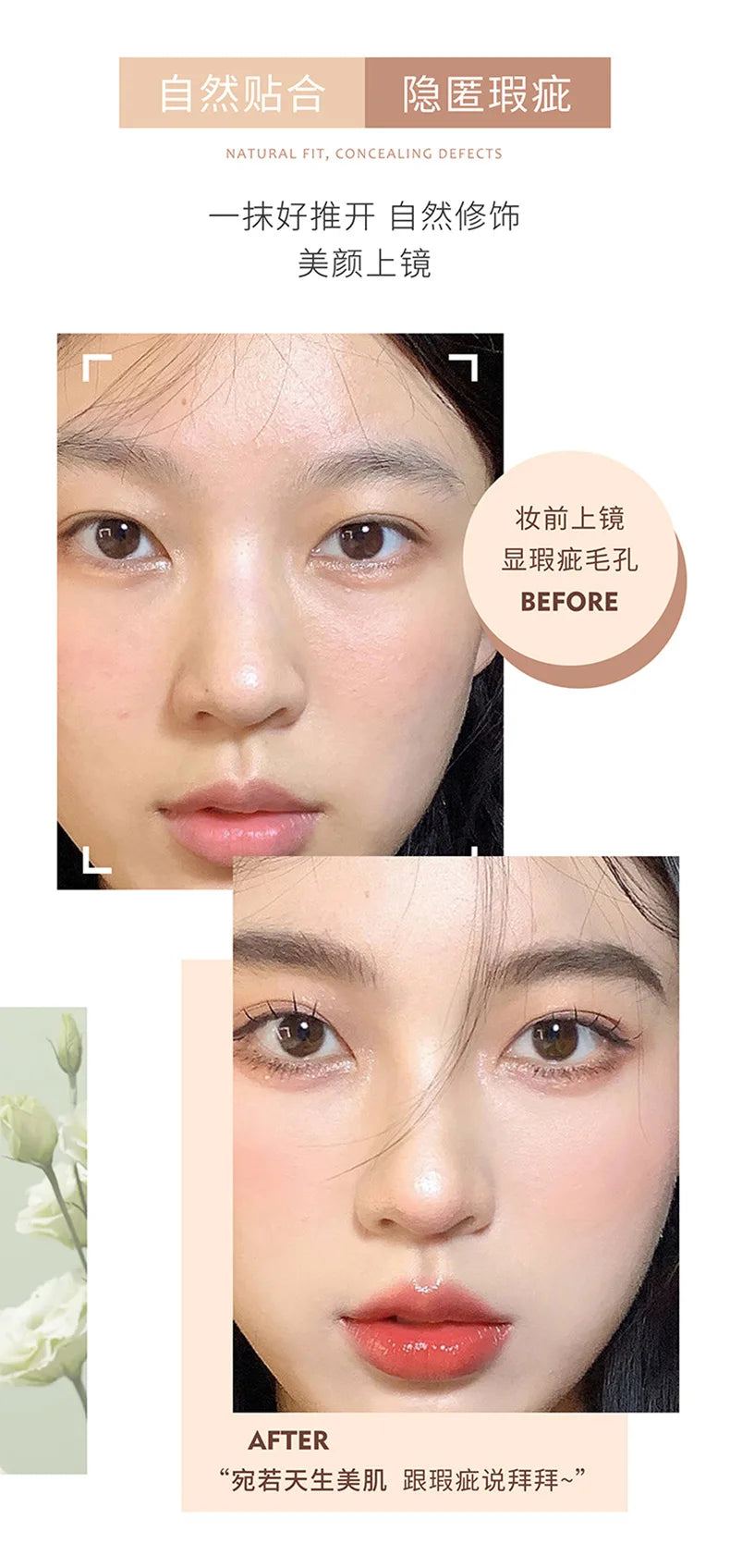 MAYCHEER Moisturizing concealer Isolating foundation make-up Cream Moisturizing&Repairing High gloss Cream