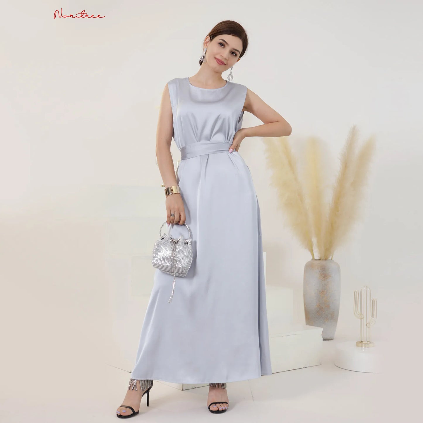 White Ramadan Inner Dresses Islamic Clothing For Women Dubai Abaya Turkey Arabic Muslim Dress Robe Musulmane Femme Vestidos Robe