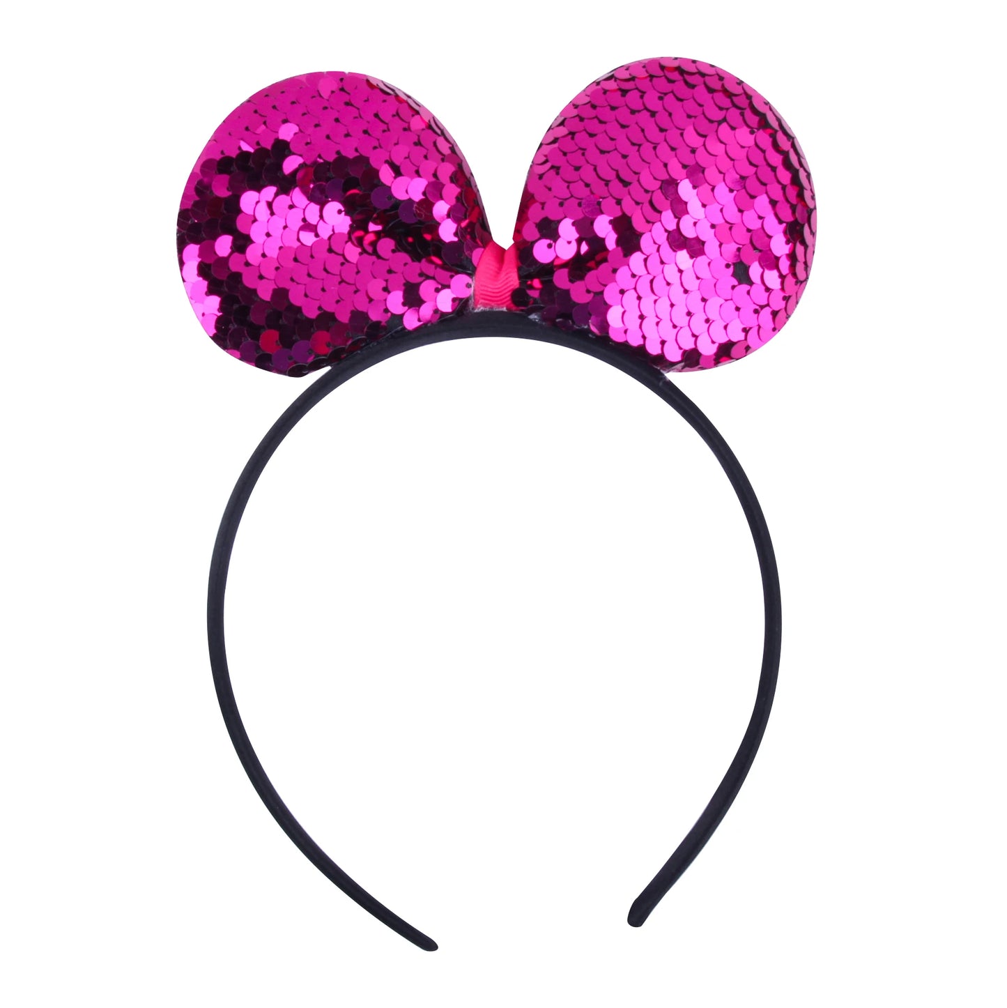 Girls Sequins Bowknot Crown Headbands Sparkly Bling Kids Hair Hoop Sequins Reversible Hairband for Birthday Party Supplies