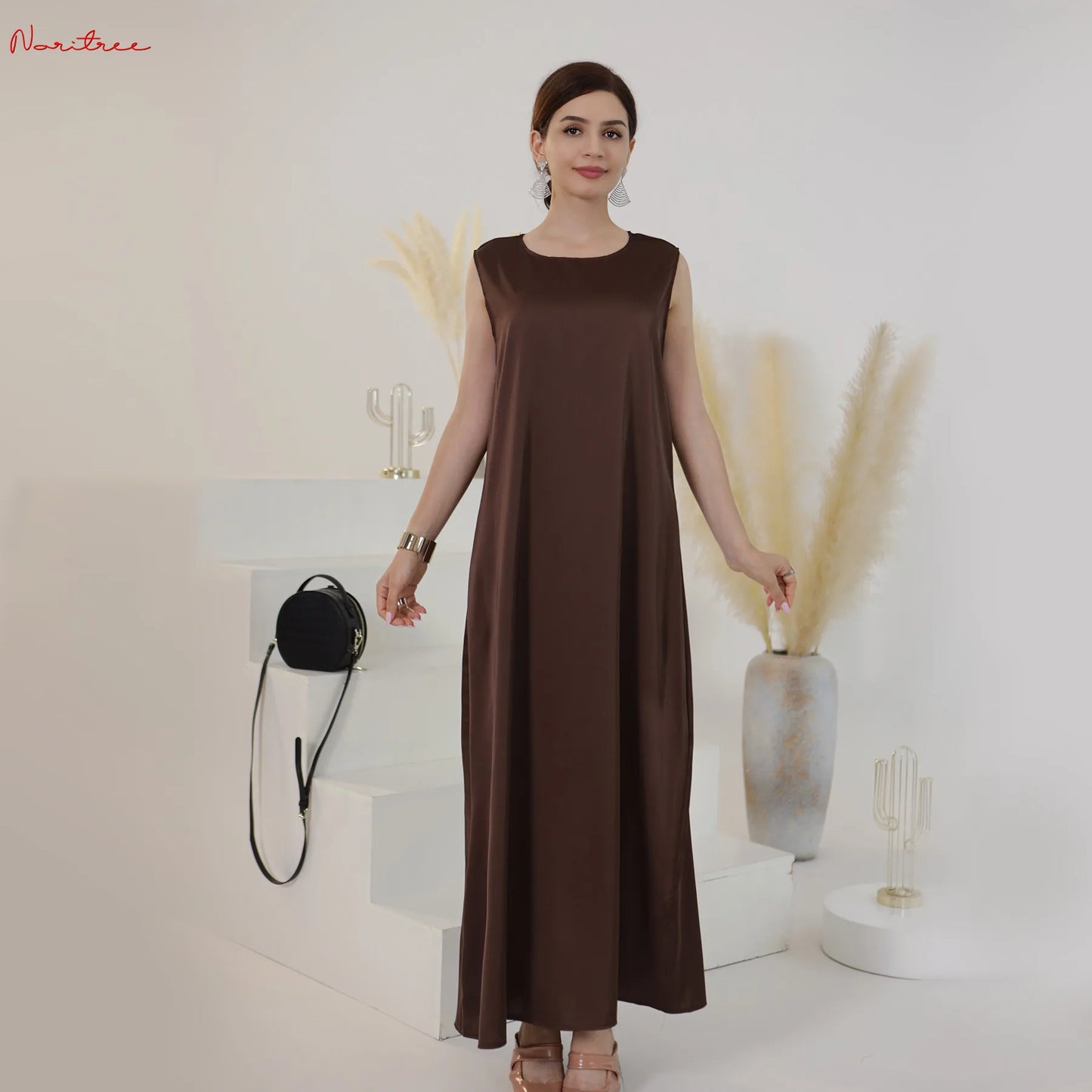 White Ramadan Inner Dresses Islamic Clothing For Women Dubai Abaya Turkey Arabic Muslim Dress Robe Musulmane Femme Vestidos Robe