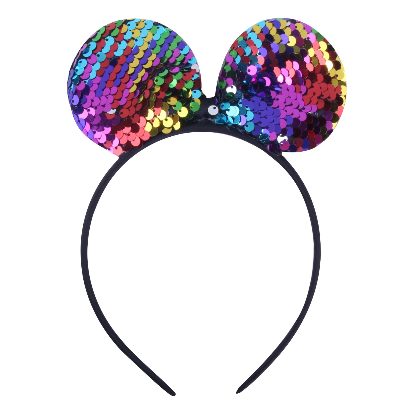 Girls Sequins Bowknot Crown Headbands Sparkly Bling Kids Hair Hoop Sequins Reversible Hairband for Birthday Party Supplies