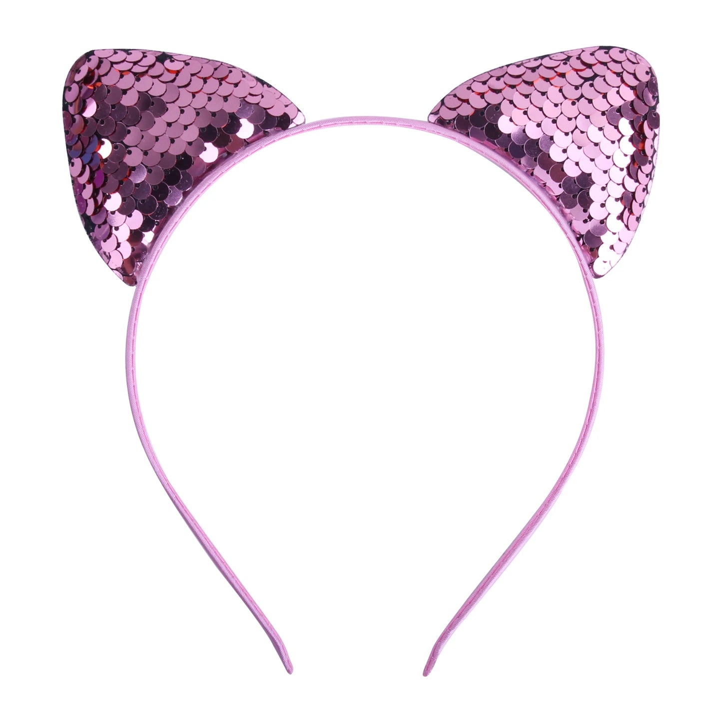 Girls Sequins Bowknot Crown Headbands Sparkly Bling Kids Hair Hoop Sequins Reversible Hairband for Birthday Party Supplies