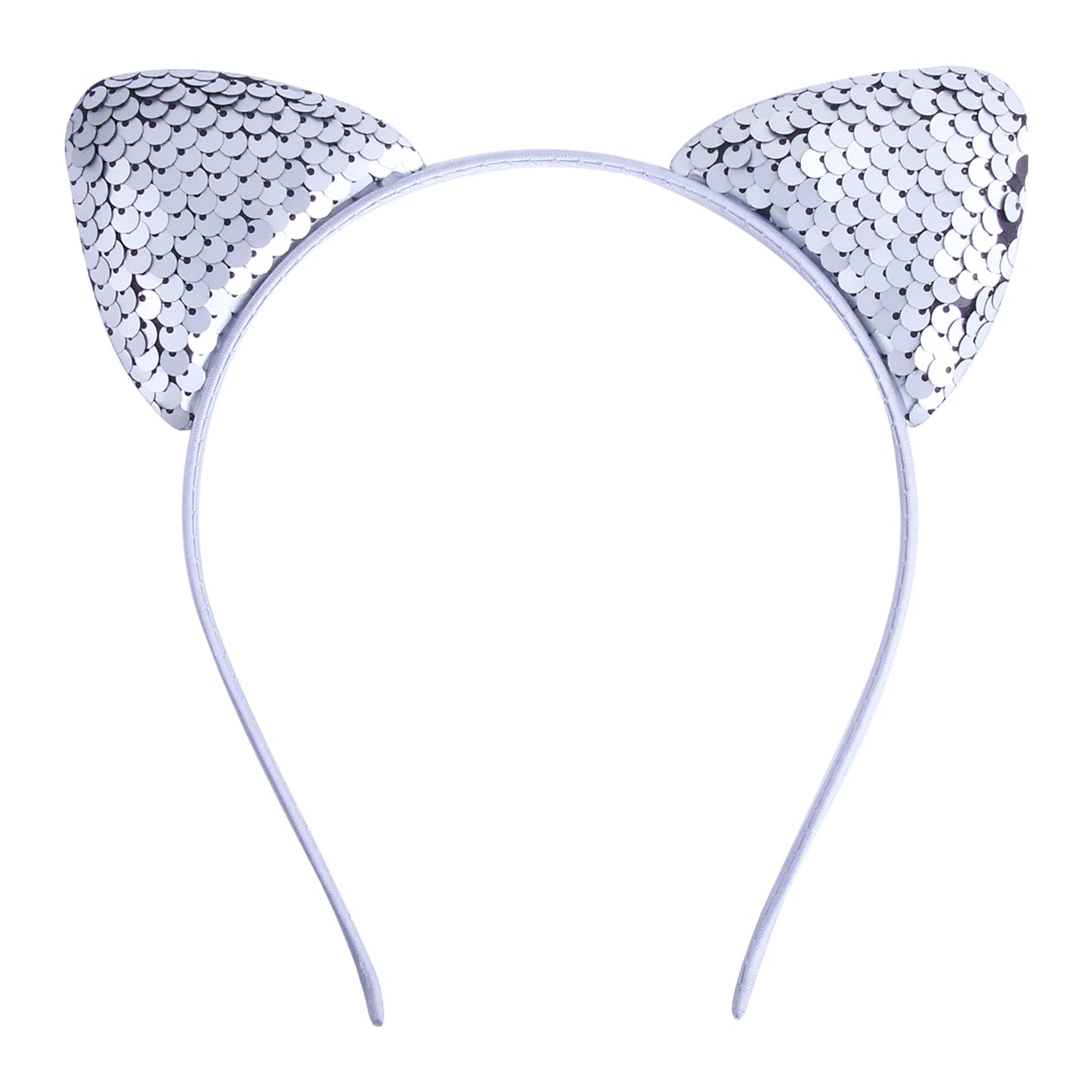Girls Sequins Bowknot Crown Headbands Sparkly Bling Kids Hair Hoop Sequins Reversible Hairband for Birthday Party Supplies