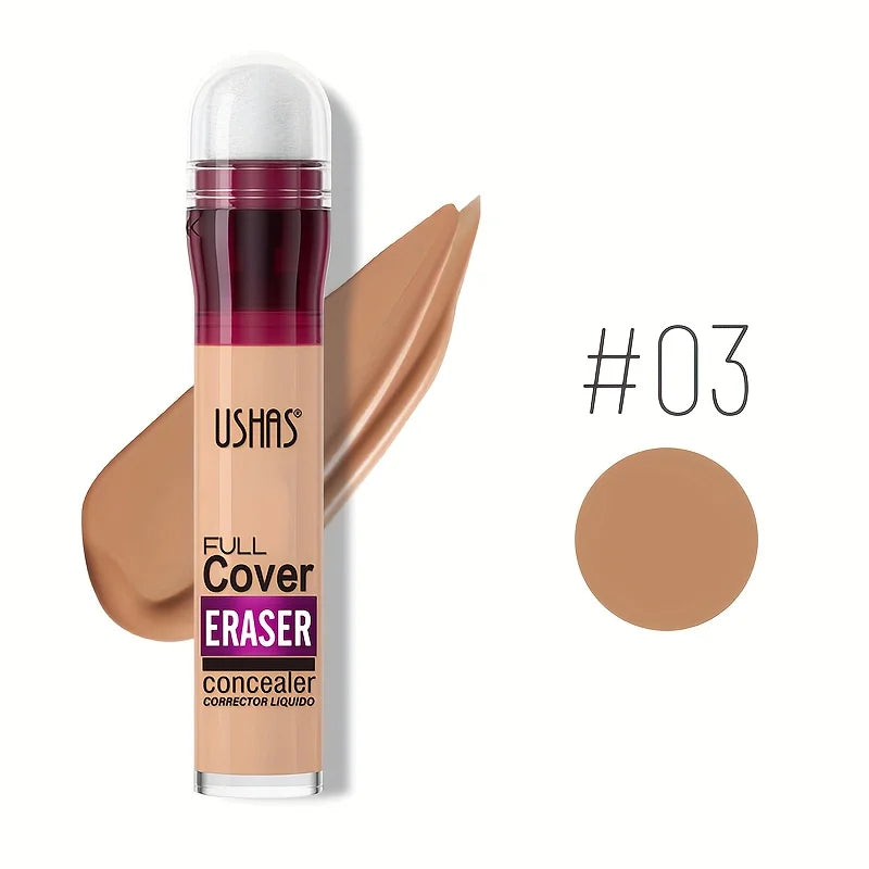 New Sponge Head Concealer for Dark Circles Freckles Acne Pigmentation and Blemishes Long Lasting Moisturizing Liquid Foundation