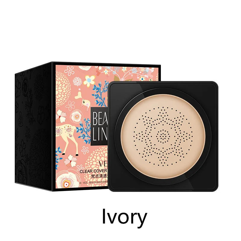 Air Cushion CC Cream Mushroom Head Foundation Moisturizing Long Lasting Face Comestics Natural Brighten Face Base Tone Make Up