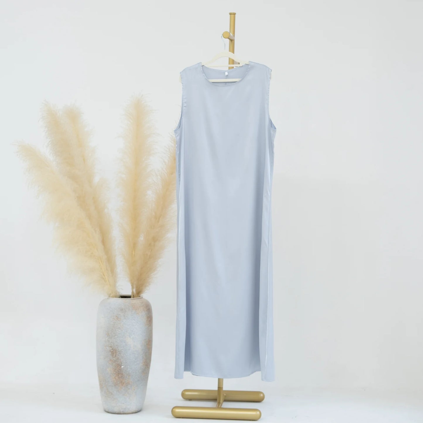 White Ramadan Inner Dresses Islamic Clothing For Women Dubai Abaya Turkey Arabic Muslim Dress Robe Musulmane Femme Vestidos Robe