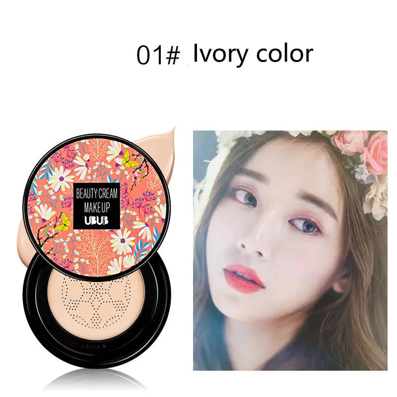 Air Cushion CC Cream Mushroom Head Foundation Moisturizing Long Lasting Face Comestics Natural Brighten Face Base Tone Make Up