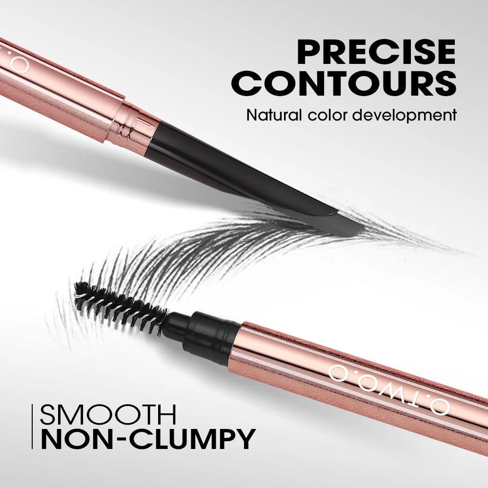 O.TWO.O Machete Eyebrow Pencil Waterproof Natural Long Lasting Smooth Fill Fluff Blendable High Pigment Brow Pencil Eye Makeup