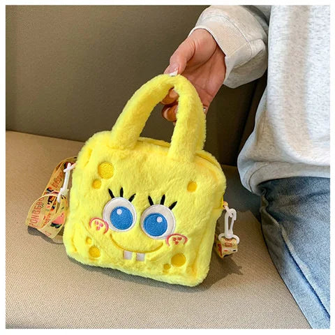 Kawaii Sanrio Plush Bag Kuromi Melody Cinnamoroll Cartoon Anime Handbag Crossbody Cosmetic Travel Storage Bags Women Girls Gifts