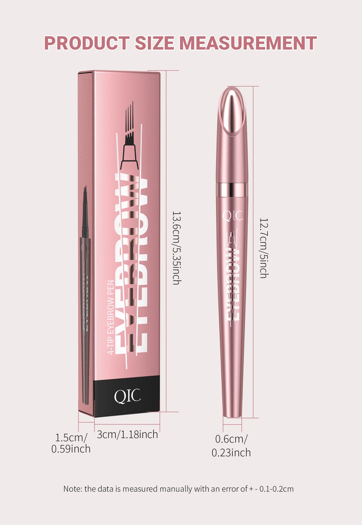 4 Fork Tip Eyebrow Pencil 3D Microblading Waterproof Dark Brown Natural Colour Fine Stroke Magic Eyebrow Pencil 2024 New Ladies
