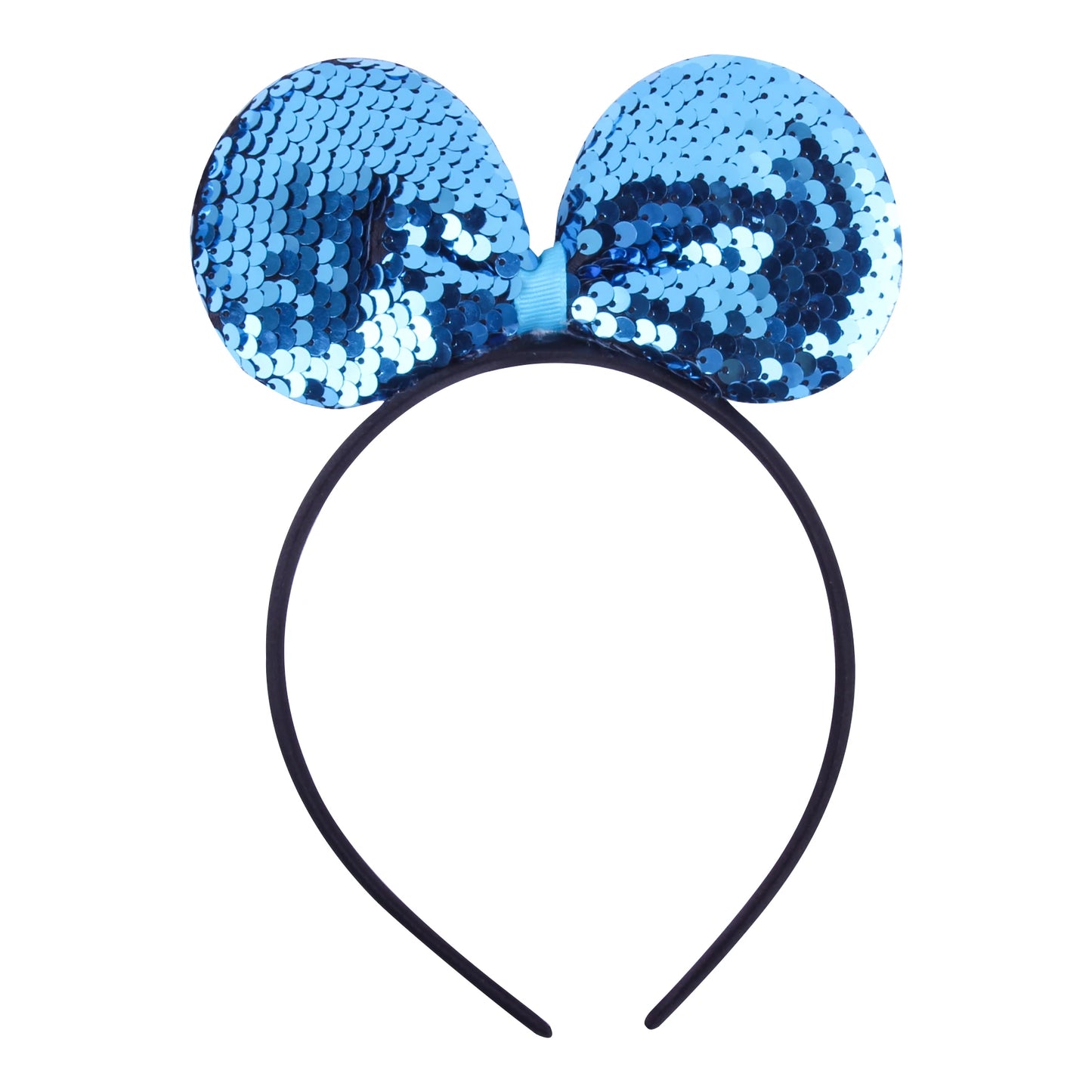 Girls Sequins Bowknot Crown Headbands Sparkly Bling Kids Hair Hoop Sequins Reversible Hairband for Birthday Party Supplies